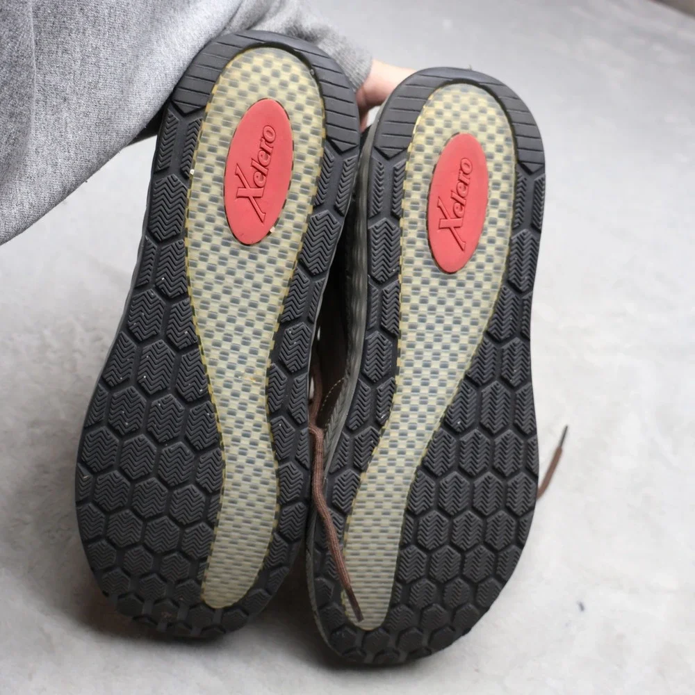 Xelero Mens 12 Walking Shoes Brown Leather Performance Comfort Lace‎ Up Everyday